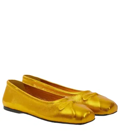 Marni Little Bow leather ballet flats | Thumbnail 1 Marni Little Bow leather ballet flats | Thumbnail 1