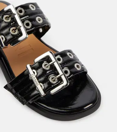 Ganni Studded patent leather sandals | Thumbnail 4 Ganni Studded patent leather sandals | Thumbnail 4