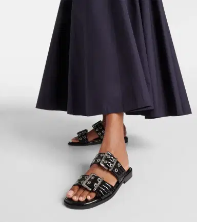 Ganni Studded patent leather sandals | Thumbnail 5 Ganni Studded patent leather sandals | Thumbnail 5