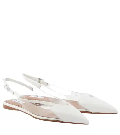 Alaïa Alaïa Le Caur patent leather and PU slingback flats | Thumbnail 1 Alaïa Alaïa Le Caur patent leather and PU slingback flats | Thumbnail 1