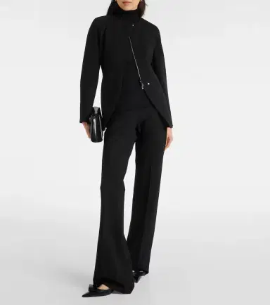 Max Mara Norcia pleated jersey straight pants | Thumbnail 4 Max Mara Norcia pleated jersey straight pants | Thumbnail 4