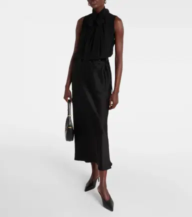 Max Mara Mela bow-detail silk top | Thumbnail 3 Max Mara Mela bow-detail silk top | Thumbnail 3