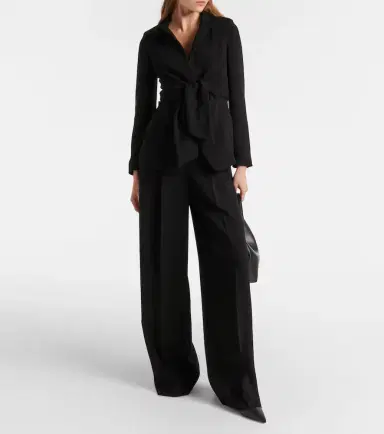 Max Mara Belted cady blazer | Thumbnail 4 Max Mara Belted cady blazer | Thumbnail 4