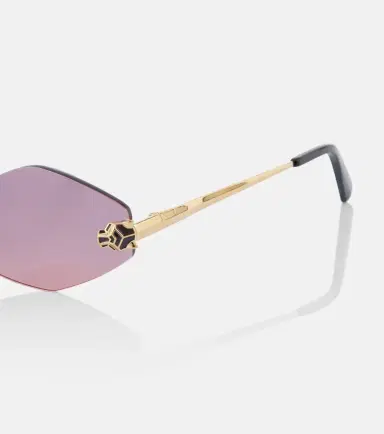 Cartier Eyewear Collection Panthère de Cartier geometric sunglasses | Thumbnail 2 Cartier Eyewear Collection Panthère de Cartier geometric sunglasses | Thumbnail 2