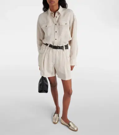 Brunello Cucinelli Oversized linen shirt | Thumbnail 6 Brunello Cucinelli Oversized linen shirt | Thumbnail 6