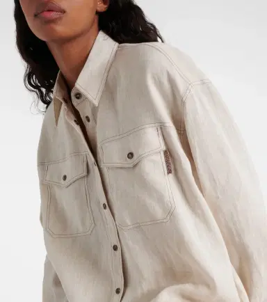 Brunello Cucinelli Oversized linen shirt | Thumbnail 7 Brunello Cucinelli Oversized linen shirt | Thumbnail 7