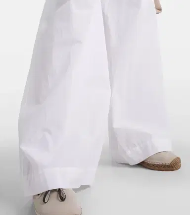 Brunello Cucinelli High-rise cotton wide-leg pants | Thumbnail 3 Brunello Cucinelli High-rise cotton wide-leg pants | Thumbnail 3