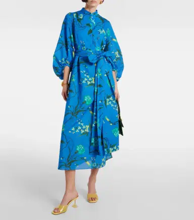 Erdem Floral cotton and linen midi dress | Thumbnail 2 Erdem Floral cotton and linen midi dress | Thumbnail 2