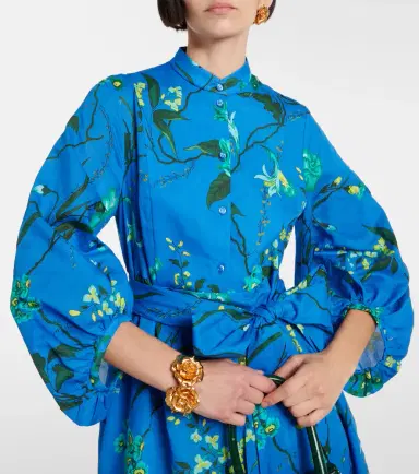 Erdem Floral cotton and linen midi dress | Thumbnail 3 Erdem Floral cotton and linen midi dress | Thumbnail 3