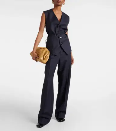 Bottega Veneta Striped high-rise wool straight pants | Thumbnail 6 Bottega Veneta Striped high-rise wool straight pants | Thumbnail 6
