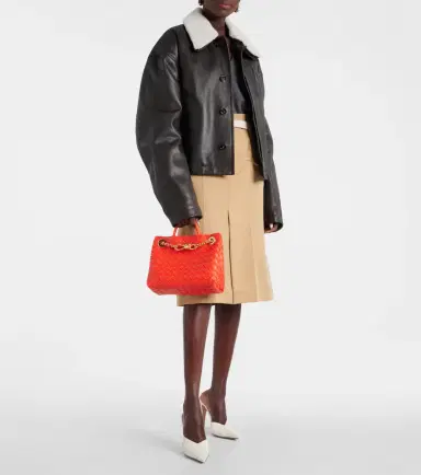 Bottega Veneta Shearling-trimmed leather jacket | Thumbnail 4 Bottega Veneta Shearling-trimmed leather jacket | Thumbnail 4
