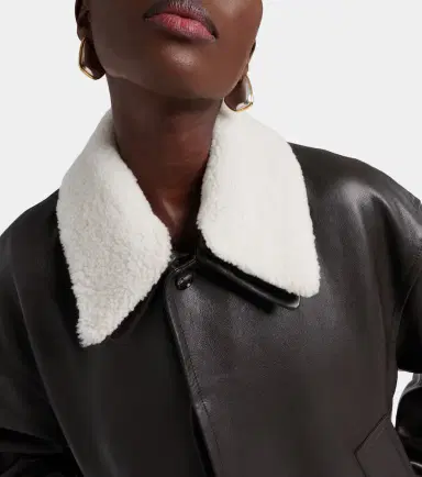 Bottega Veneta Shearling-trimmed leather jacket | Thumbnail 5 Bottega Veneta Shearling-trimmed leather jacket | Thumbnail 5