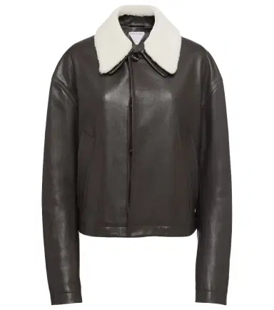 Bottega Veneta Shearling-trimmed leather jacket | Thumbnail 1 Bottega Veneta Shearling-trimmed leather jacket | Thumbnail 1