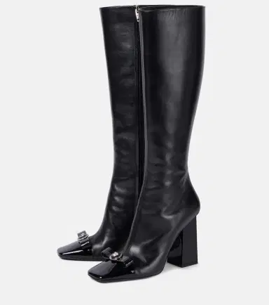 Versace Gianni Ribbon leather knee-high boots | Thumbnail 5 Versace Gianni Ribbon leather knee-high boots | Thumbnail 5