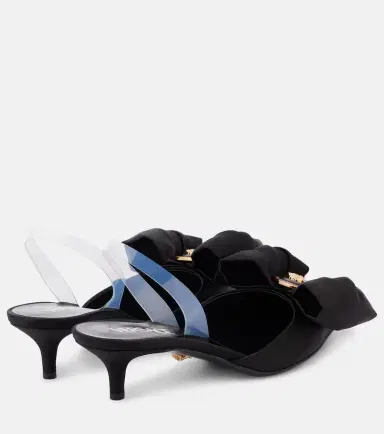 Versace Alia 45 satin slingback pumps | Thumbnail 3 Versace Alia 45 satin slingback pumps | Thumbnail 3