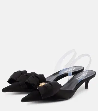 Versace Alia 45 satin slingback pumps | Thumbnail 4 Versace Alia 45 satin slingback pumps | Thumbnail 4