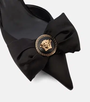 Versace Alia 45 satin slingback pumps | Thumbnail 5 Versace Alia 45 satin slingback pumps | Thumbnail 5
