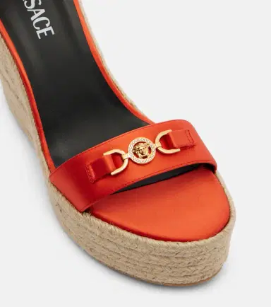 Versace Medusa '95 satin espadrille wedges | Thumbnail 4 Versace Medusa '95 satin espadrille wedges | Thumbnail 4