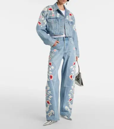 Citizens of Humanity Lena embroidered cropped denim jacket | Thumbnail 3 Citizens of Humanity Lena embroidered cropped denim jacket | Thumbnail 3