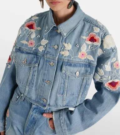 Citizens of Humanity Lena embroidered cropped denim jacket | Thumbnail 4 Citizens of Humanity Lena embroidered cropped denim jacket | Thumbnail 4