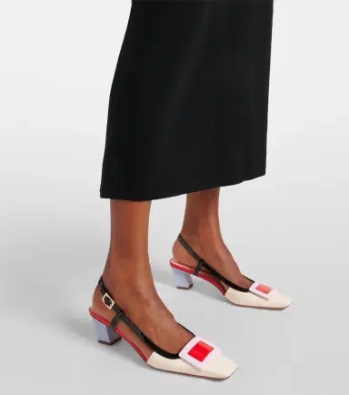 Roger Vivier Belle Vivier 45 patent leather slingback pumps | Thumbnail 2 Roger Vivier Belle Vivier 45 patent leather slingback pumps | Thumbnail 2