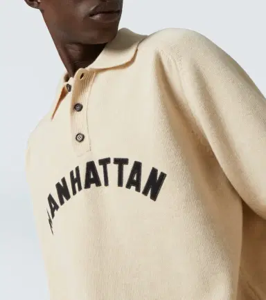 BODE Manhattan appliqué wool polo sweater | Thumbnail 4 BODE Manhattan appliqué wool polo sweater | Thumbnail 4