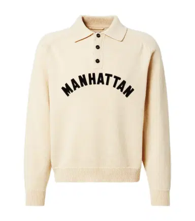 BODE Manhattan appliqué wool polo sweater | Thumbnail 1 BODE Manhattan appliqué wool polo sweater | Thumbnail 1