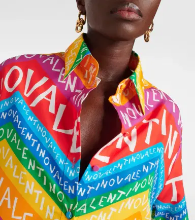 Valentino Logo cotton shirt dress | Thumbnail 5 Valentino Logo cotton shirt dress | Thumbnail 5