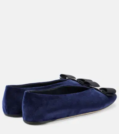 Ferragamo Vanna velvet ballet flats | Thumbnail 3 Ferragamo Vanna velvet ballet flats | Thumbnail 3
