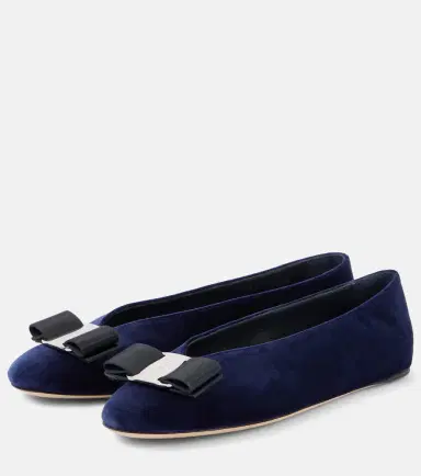 Ferragamo Vanna velvet ballet flats | Thumbnail 4 Ferragamo Vanna velvet ballet flats | Thumbnail 4