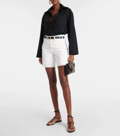 Nili Lotan Russel high-rise denim shorts | Thumbnail 3 Nili Lotan Russel high-rise denim shorts | Thumbnail 3