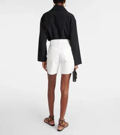 Nili Lotan Russel high-rise denim shorts | Thumbnail 4 Nili Lotan Russel high-rise denim shorts | Thumbnail 4