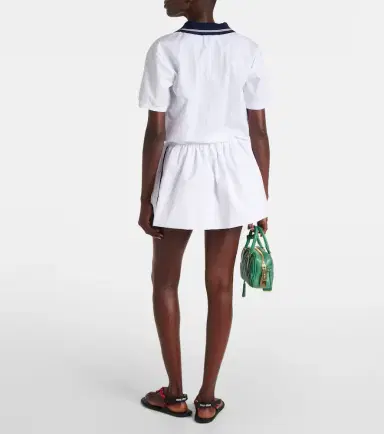 Miu Miu Logo cotton polo dress | Thumbnail 3 Miu Miu Logo cotton polo dress | Thumbnail 3