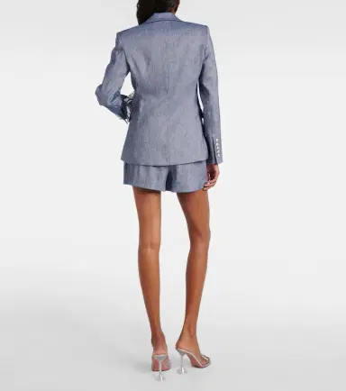 Veronica Beard Miller double-breasted linen-blend blazer | Thumbnail 2 Veronica Beard Miller double-breasted linen-blend blazer | Thumbnail 2
