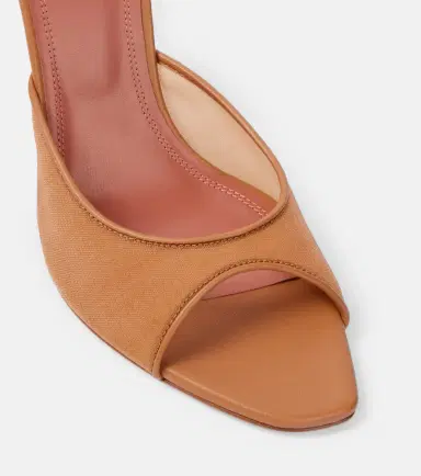 Amina Muaddi Alexa 95 leather-trimmed mesh mules | Thumbnail 4 Amina Muaddi Alexa 95 leather-trimmed mesh mules | Thumbnail 4