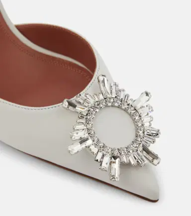 Amina Muaddi Begum 70 leather slingback pumps | Thumbnail 4 Amina Muaddi Begum 70 leather slingback pumps | Thumbnail 4