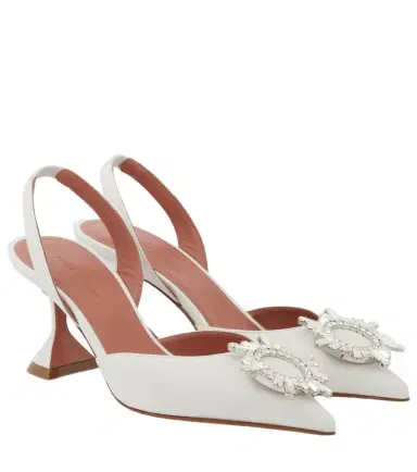 Amina Muaddi Begum 70 leather slingback pumps | Thumbnail 1 Amina Muaddi Begum 70 leather slingback pumps | Thumbnail 1