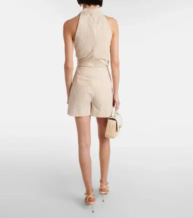 Veronica Beard Haina high-rise cotton seersucker shorts | Thumbnail 3 Veronica Beard Haina high-rise cotton seersucker shorts | Thumbnail 3