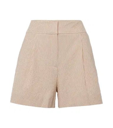 Veronica Beard Haina high-rise cotton seersucker shorts | Thumbnail 1 Veronica Beard Haina high-rise cotton seersucker shorts | Thumbnail 1