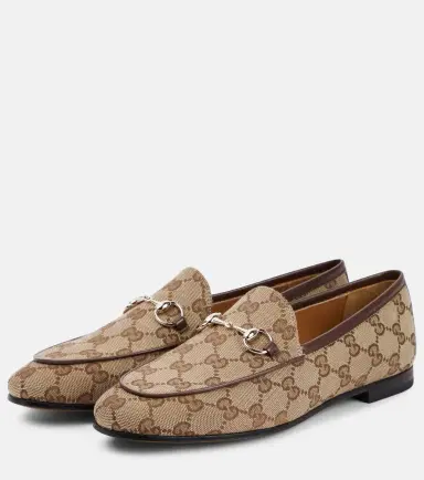 Gucci Jordaan Horsebit GG canvas loafers | Thumbnail 4 Gucci Jordaan Horsebit GG canvas loafers | Thumbnail 4
