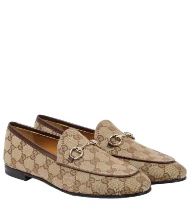 Gucci Jordaan Horsebit GG canvas loafers | Thumbnail 1 Gucci Jordaan Horsebit GG canvas loafers | Thumbnail 1