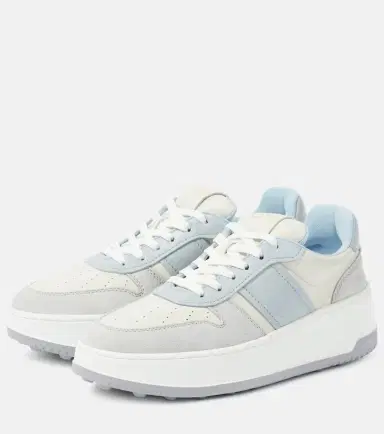 Tod's Leather-trimmed sneakers | Thumbnail 4 Tod's Leather-trimmed sneakers | Thumbnail 4