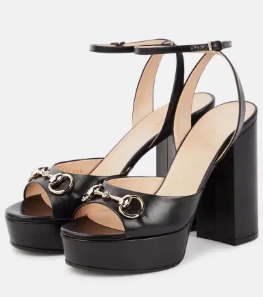 Gucci Lady Horsebit leather platform sandals | Thumbnail 4 Gucci Lady Horsebit leather platform sandals | Thumbnail 4