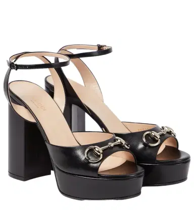 Gucci Lady Horsebit leather platform sandals | Thumbnail 1 Gucci Lady Horsebit leather platform sandals | Thumbnail 1