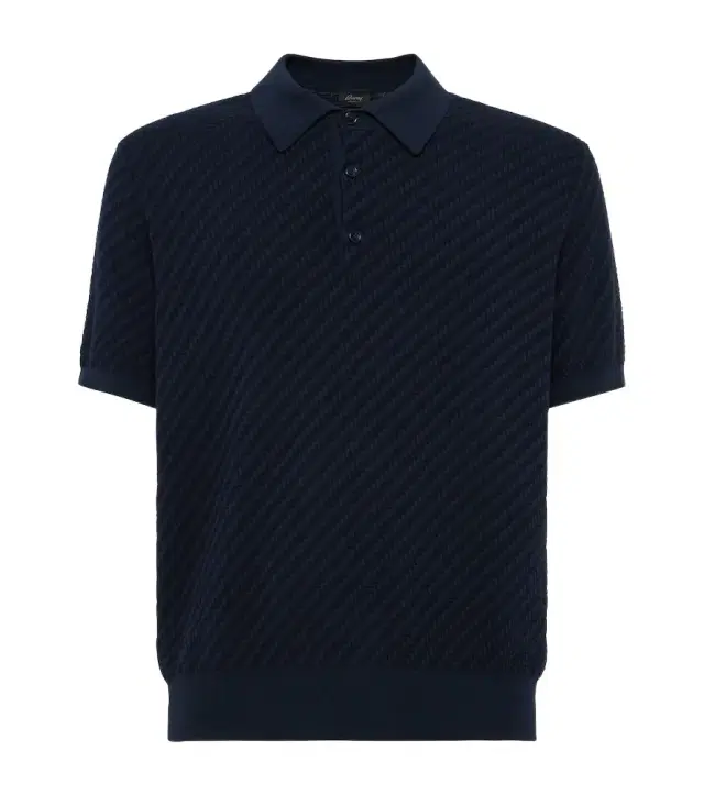 Cotton, silk, and cashmere polo shirt Cotton, silk, and cashmere polo shirt