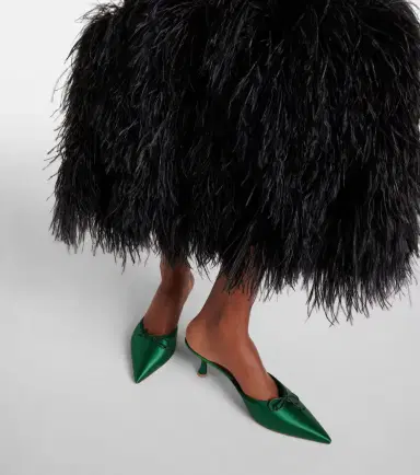 Malone Souliers x Tabitha Simmons Rose 45 satin mules | Thumbnail 2 Malone Souliers x Tabitha Simmons Rose 45 satin mules | Thumbnail 2