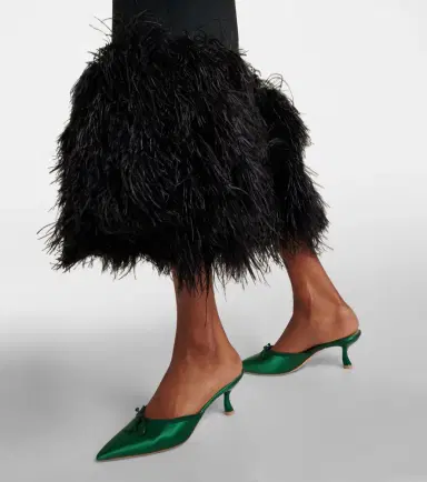 Malone Souliers x Tabitha Simmons Rose 45 satin mules | Thumbnail 3 Malone Souliers x Tabitha Simmons Rose 45 satin mules | Thumbnail 3