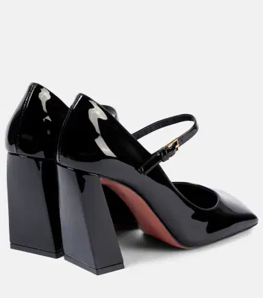 Amina Muaddi Charlotte 95 patent leather Mary Jane pumps | Thumbnail 2 Amina Muaddi Charlotte 95 patent leather Mary Jane pumps | Thumbnail 2