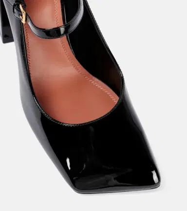 Amina Muaddi Charlotte 95 patent leather Mary Jane pumps | Thumbnail 4 Amina Muaddi Charlotte 95 patent leather Mary Jane pumps | Thumbnail 4