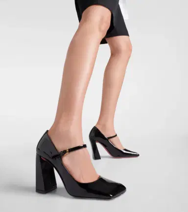 Amina Muaddi Charlotte 95 patent leather Mary Jane pumps | Thumbnail 5 Amina Muaddi Charlotte 95 patent leather Mary Jane pumps | Thumbnail 5